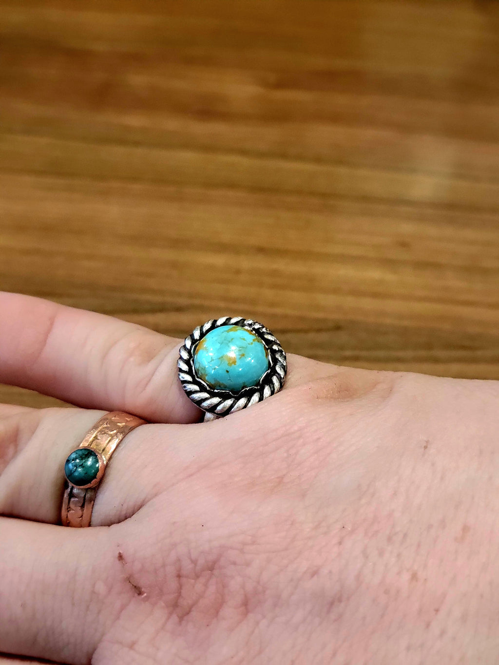 Round Turquoise Ring/Slide