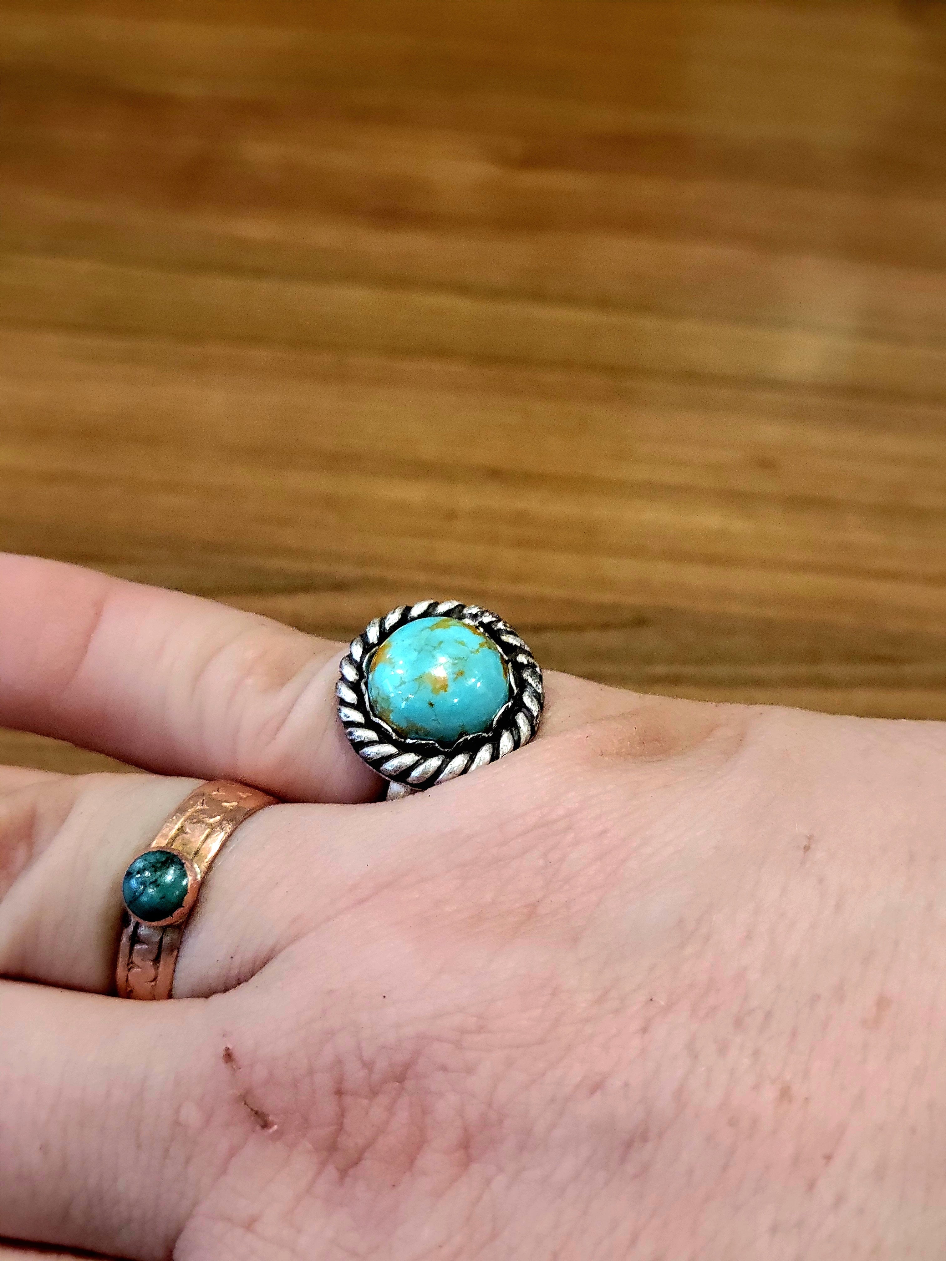 Round Turquoise Ring/Slide