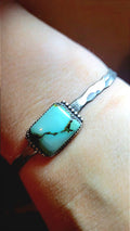 Tibetan Turquoise Hammered Bracelet